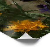 Golden Puppy Wildflower Gaze ポスター (コーナー)