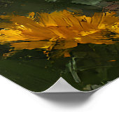 Golden Puppy Wildflower Gaze ポスター (角)