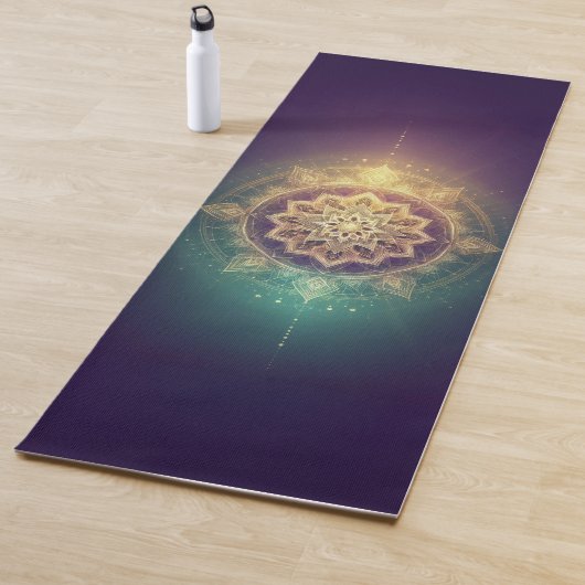 Golden Purple Mandala Glow ヨガマット (インサイチュ)