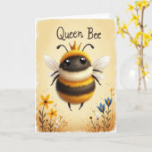 Golden Queen Bee Mothers Day Card カード (黄色い花)