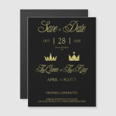 Golden Queen & King Crowns for Wedding (正面/裏面)