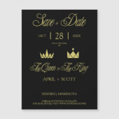 Golden Queen & King Crowns for Wedding (正面)