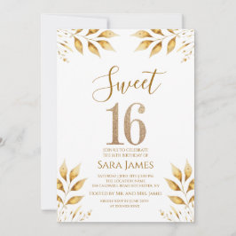 Golden Radiance Sweet 16 Invitation 招待状