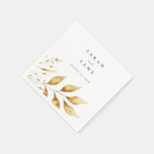 Golden Radiance Wedding Napkins スタンダードカクテルナプキン (角)