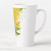 Golden Rain Cascade of Sunlight When Gold Falls Pe カフェラテマグ (右)