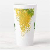 Golden Rain Cascade of Sunlight When Gold Falls Pe カフェラテマグ (正面)