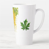 Golden Rain Cascade of Sunlight When Gold Falls Pe カフェラテマグ (右)