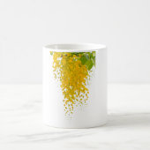 Golden Rain Cascade of Sunlight When Gold Falls Pe コーヒーマグカップ (中央)