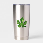 Golden Rain Cascade of Sunlight When Gold Falls Pe 保温保冷タンブラー (背面)