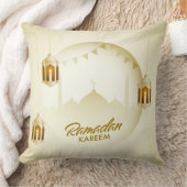 Golden Ramadan Kareem Pillow クッション (ブランケット)