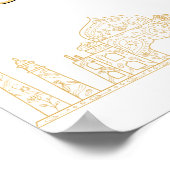 Golden Ramadan Kareem Print ポスター (角)