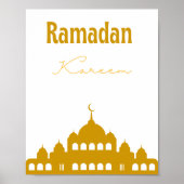 Golden "Ramadan Kareem" Wall Art  ポスター (正面)