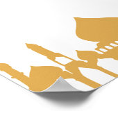 Golden "Ramadan Kareem" Wall Print ポスター (角)