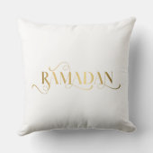 Golden Ramadan Typography Pillow  クッション (裏面)