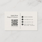 Golden Ratio Black QR Code Business Card 名刺 (裏面)