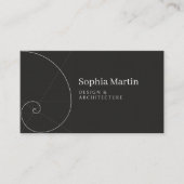 Golden Ratio Black QR Code Business Card 名刺 (正面)