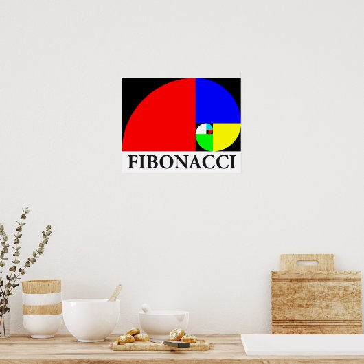 Golden Ratio, Fibonacci Spiral ポスター (キッチン)