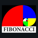 Golden Ratio, Fibonacci Spiral ポスター<br><div class="desc">Golden Ratio,  Fibonacci Spiral Art. Fascinating artists and scientists for centuries.</div>