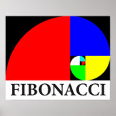 Golden Ratio, Fibonacci Spiral ポスター (正面)