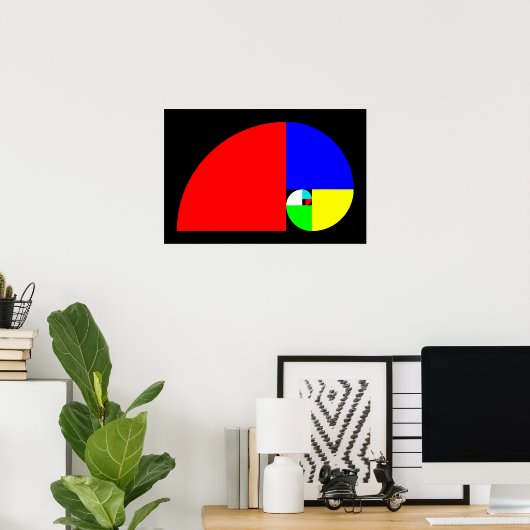 Golden Ratio, Fibonacci Spiral ポスター (ホームオフィス)