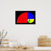 Golden Ratio, Fibonacci Spiral ポスター (キッチン)