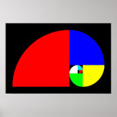 Golden Ratio, Fibonacci Spiral ポスター (正面)