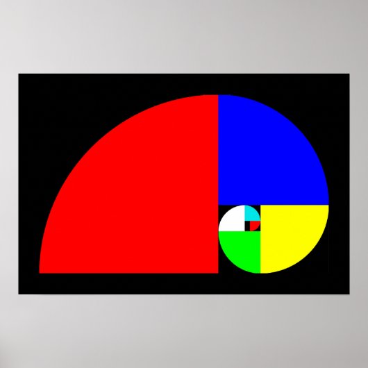 Golden Ratio, Fibonacci Spiral ポスター (正面)
