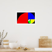 Golden Ratio, Fibonacci Spiral ポスター (キッチン)