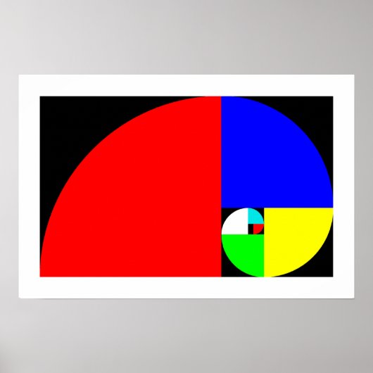 Golden Ratio, Fibonacci Spiral ポスター (正面)