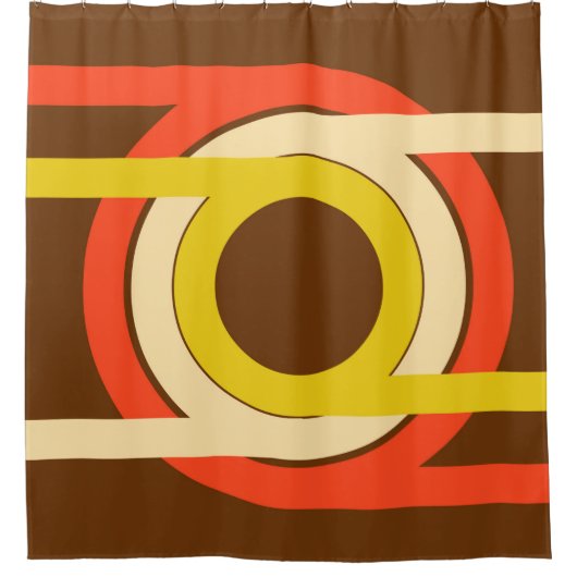 Golden Ratio Retro シャワーカーテン (正面)