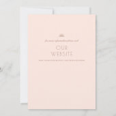 Golden Rays Initials Rose Gold Art Deco Wedding 招待状 (裏面)