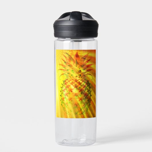 Golden Rays Passing Through A Large Pineapple ウォーターボトル (正面)