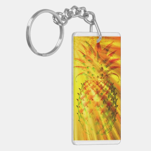 Golden Rays Passing Through A Large Pineapple キーホルダー (正面左)