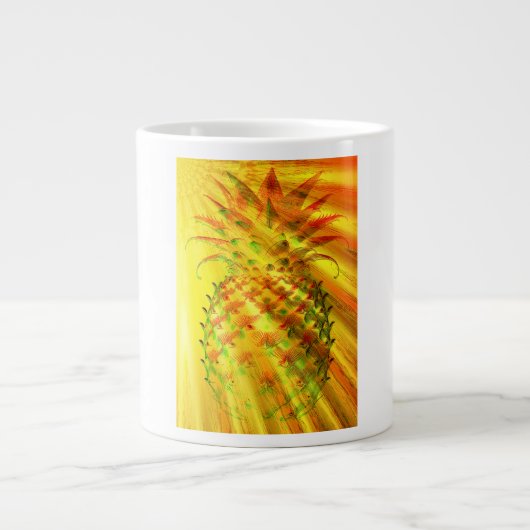 Golden Rays Passing Through A Large Pineapple ジャンボコーヒーマグカップ (正面)