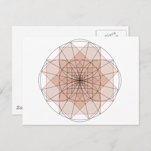 golden rectangle flower ポストカード (正面/裏面)
