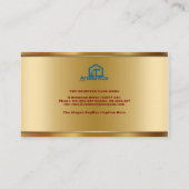 Golden & Red Layers Monogram Initial Founder CEO B 名刺 (裏面)