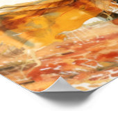 Golden Red Orange Autumn Leaves Fall Mood  ポスター (角)