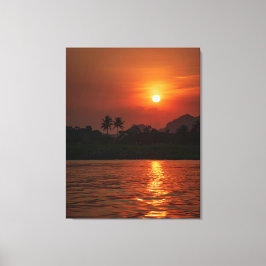 Golden Reflections at Sunset Bay キャンバスプリント