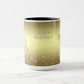 Golden Reindeer Snowy Holiday Mug マグカップ (中央)