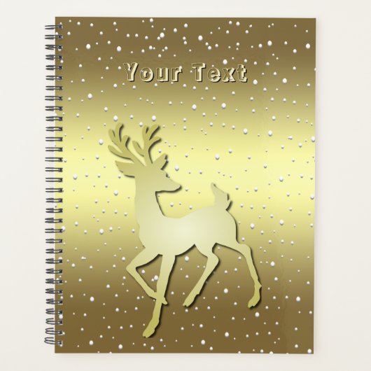 Golden Reindeer Snowy Holiday Planner プランナー手帳 (正面)