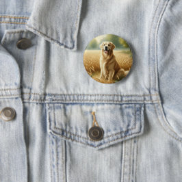 Golden Retriever 缶バッジ