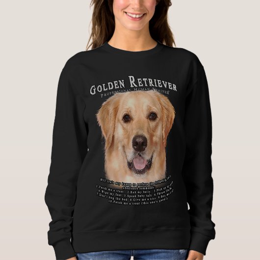 Golden Retriever 2 Owner Human Trainer スウェットシャツ (正面)