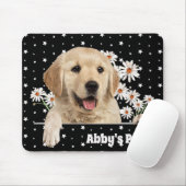 Golden Retriever and Daisies on Stars マウスパッド (マウス)