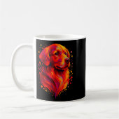 Golden Retriever Art Rtrait For Dog Owners コーヒーマグカップ (左)