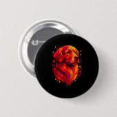 Golden Retriever Art Rtrait For Dog Owners  缶バッジ (正面&裏面)