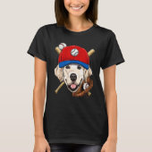 Golden Retriever Baseball Player Coaches Catcher D Tシャツ (正面)