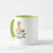 Golden Retriever Books Scholar Green Coffee Lover マグカップ (正面左)