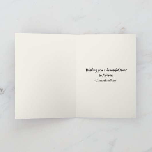 Golden Retriever Bride and Groom Congratulations カード (内部)