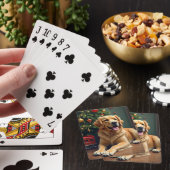 Golden Retriever by the Toy Train Christmas トランプ (インサイチュ)