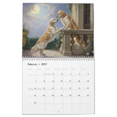Golden Retriever Calendar カレンダー (2月 2027)